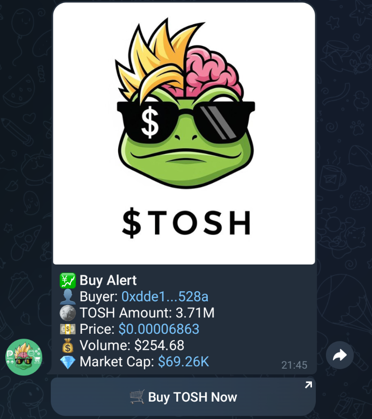 Tosh BuyBot preview